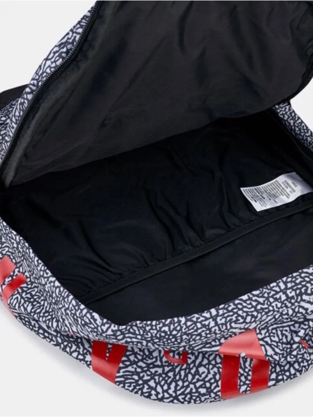 Jordan Grey/Black Patterned Backpack with Red Jumpman